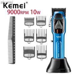 Hair Clippers Kemei Professional Hair Clipper Barber Cordless Hair Electric Hair Cutting Machine Powerful Motor 9000RPM 10W YQ240122