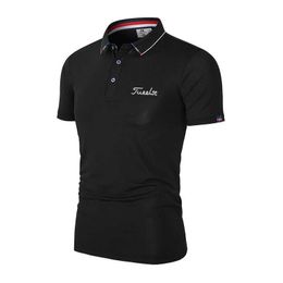 Summer men's golf shirt Quick drying breathable polyester/spandex short sleeved casual fashion sports T-shirt Golf clothing