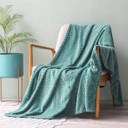 Blankets Large Flannel Fleece Throw Blanket Jacquard Weave Leaves Decorative Big Heavy Lightweight Bed