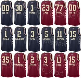 Print All-Star 2024 Basketball Chet Holmgren Jerseys 7 Domantas Sabonis 10 Austin Reaves 15 Alperen Sengun 28 Paul George 13 Victor Wembanyama 1 Shirt Men Kids Woman