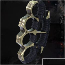 Brass Knuckles Thickened Metal Knuckle Duster Finger Tools Outdoor Cam Self-Defense Mini Pocket Portable Edc Tool Drop Delivery Spor Dhz57