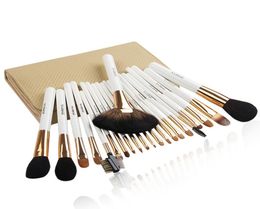 Zoreya Quality Bridal Make up Brushes Professional 22 Pcs Blush Powder Makeup Brushes Set White Brush Kit Case3718850