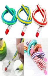 Pencil Party Supplies Colourful Magic Bendy Flexible Soft Pencil With Eraser Stationery Student Rubber Lead Pencils Children Gift2835330