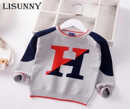 Boys Sweater Spring Autumn Baby Knitted Sweaters Jumper Children Letter Colour Matching Toddler Pullover Kids Clothes 27y 2110297764008