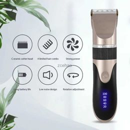 Hair Clippers Professional Hair Clipper Men's Barber Beard Trimmer Rechargeable Ceramic Blade Hair Cutting Machine Adult Kid Haircut Low Noise