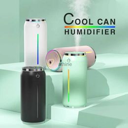 Humidifiers Portable 220ml Electric Air Humidifier Aroma Oil Diffuser USB Cool Mist Sprayer Purifier with Colourful Night Light for Home Car YQ240122
