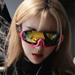 Motorcycle Spicy Girl Wind Nightclub Bounce Di Sunglasses Female 2024 Trendy Men Bar Eye Protection Windproof Driving Glasses