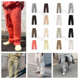 EssentialsCasual pants Ess Designer men Trousers Deluxe flocking straight loose plus fleece casual pants straight pants for men and women