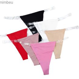 Sexy Set Sexy Panties for Women Nylon Clear Transparent Strap Trim Thong G-string InvisibleUnderwear Female T-back Lady Bikini UnderpantsL240122