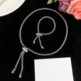 Chain Bracelet Necklace Designer Lover Necklace Charm Bracelet Letter For Woman Jewelry Sets