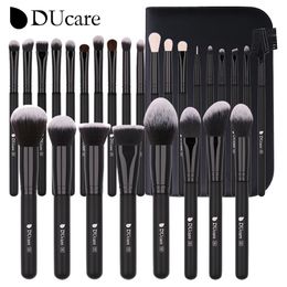 DUcare Black makeup brush Professional Makeup Eyeshadow Foundation Powder Soft Synthetic Hair Makeup Brushes brochas maquillaje 240118