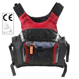 Life Vest Buoy Daiseanuo Professional Life Vest Water Sports Float Black Red Sea Swimming Survival Neoprene Life Jacket with Bag Poctket 240122