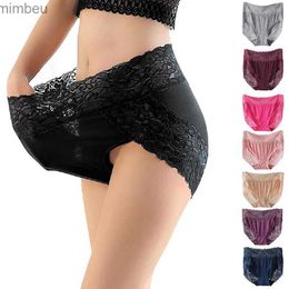 Sexy Set Sexy Set Women Large Size Panties High-Rise Sexy Lace Briefs Soft Breathable Solid Colour Female Underpants Lingerie Underwear M-3XL C240410