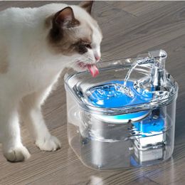 Feeders Automatic Cat Water Fountain LED Electric Mute Water Feeder USB Dog Pet Drinker Bowl Pet Drinking Dispenser For Cat Dog