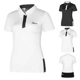 Women's Golf T-shirt Summer Sports Golf Apparel Short Sleeve Shirt Quick Dry Breathable Polo Shirts for Ladies