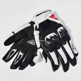 Aagv Gloves New Agv Carbon Fibre Riding Gloves Heavy-duty Motorcycle Racing Leather Anti Drop Waterproof Comfortable for Men and Women in Summer 22ob