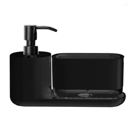 Liquid Soap Dispenser Kitchen Organisation Storage Solution Refillable Dish With Sponge Holder Anti-slip Base Hand For Home