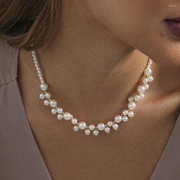 Choker Retro Creative Ball Beads Imitation Pearl Necklace For Women Fashionable Simple Ladies Party Gift Jewelry Wholesale Direct Sales