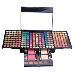 Mirrors All in One Harmony Makeup Kit Color Combination with 184 Eyeshadow 1 Mirror 6 Eyebrow Powder for Party Wedding Casual Women