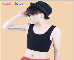 Geminbowl sport cosplay Les pullover tank top short Bustiers Chest Binder Tomboy cotton Undershirt with elastic band19336199