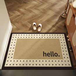 Carpets Welcome Doormat Porch Foot Mat Wear-resistant Non-slip Door PVC Elastic Wire Ring Dust Removal Floor Mats Home