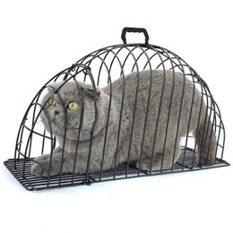 Cages Antigrab Cat Washing Bathing Metal Cat Cage Door Lightweight for Small Dogs Cat Shower Bath Hair Dryer Box Hine Pet Supplies