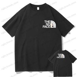 Men's T-Shirts Faceless letter T-shirt with added size women's double-sided printing summer top fashion brand Harajuku T240122