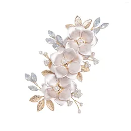 Hair Clips Ferric Flower Pearl Embellished Hairpin Spring Atmospheric Headdress For Thick Curly Styling Decorative