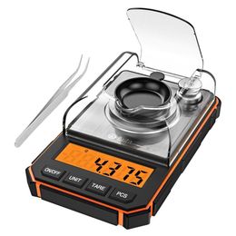 Measuring Tools 0.001G Digital Scale Portable Mini Precise Graduation Professional Pocket Milligram 50G Calibration Weights Tweezer Dhmd2