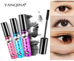 YANQINA 36H Black Mascara Waterproof 3D Silk Fibre Eyelash Mascara Thick Lengthening Mascara Eyes Lash Extension Beauty Tools4394283