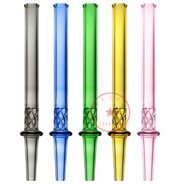 Latest Vortex Twist Colourful Pyrex Glass Pipes Philtre Handpipes Cigarette Holder Dabber Tips Portable Innovative Smoking Oil Rigs Straw Hand Tube DHL