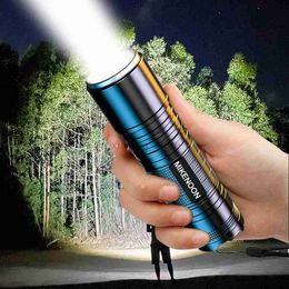 Flashlights Super Powerful LED Flashlight Waterproof Zoomable Torch Uses 18650 26650 Chargeable Battery Outdoor Camping Tactics Flash Light 240122