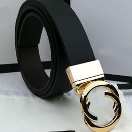 Designer Belt Men Fashion Buckle Genuine Leather Belt Classic Women Big Gold Buckle Business Casual Luxury Strap