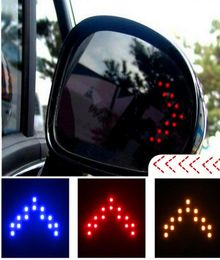 2pcs Car Arrow Panel 14 SMD LED Auto Side Mirror Rear View Indicator Turn Signal Light Lamp 12V LED Light LED Trailer Lights7580442