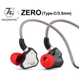 Headphones 7Hz Salnotes Zero TYPEC/3.5mm 10mm Dynamic Driver InEar Earphone HIFI Audio Music Earbuds Headset 0.78mm Detachable Cable dunu