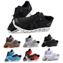 Onclouds Cloud 5 Running Shoes Men Women 5s Waterproof All Black White Chambray Niagara Blue 2024 Sports Mans Womans Trainer Sneaker Size 5.5 - 12