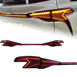 Car Tail Lamp for Toyota Sienna 20 21-2023 LED Through Type Taillight Upgraded LED Signal Brake Reverse Light Assembly