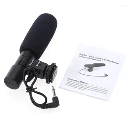 Microphones 3.5mm Universal Microphone External Stereo Mic For DSLR Camera Camcorders MIC-01