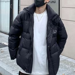 B Down Jacket Balencaiiga Designer Coats Correct Version Winter New Paris b Family English Long Sleeved Jacket with High Collar Warmth Fashion Down YBWJ O5OX