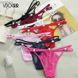 Sexy Set Sexy Set VDOGRIR Hot Sexy Womens Lace Panties Underwear Seamless Transparent Thongs Low Waist G-String Comfort Lady Lingerie Soft Tanga C240410