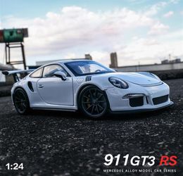 NEW 124 911 GT3 RS blue car alloy car model simulation car decoration collection gift toy Die casting model boy toy223o1067129