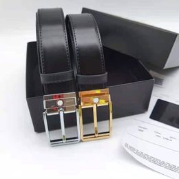 Men Genuine Leather Reversible Belt Classic Casual Dress Belts with Prong Buckle Including Box290z