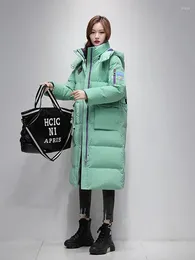 Women's Trench Coats 2024N Winter Padded Fur Parka Big Collar Down Jacket Women Thick Warm Parkas Female Outerwear