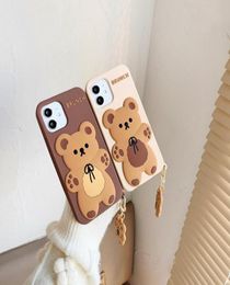 Cartoon style bowknot bear cellphone Silicone cases unique back cover for Huawei Mate30 Mate40 P30 P40 Pro Nova 5 6 7 8 Protecti515434879