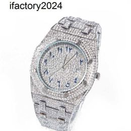 Ap Moissanite Mens Watches Automatic Vvs Silver Diamonds Pass Test Automatic Movement Vs Factory Gold Fashion Arabic Wristwatches H5ks