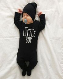 Designer Jumpsuit Brand New Newborn Toddler Infant Baby Boys Romper Long Sleeve Jumpsuit Playsuit Little Boy Outfits Black Cloth273559500