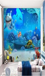 3d carta da parati personalizzata foto murale Blue Ocean World Turtle Camera dei bambini decorazioni per la casa 3d murales carta da parati per pareti 3 d8570389