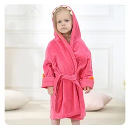 Blankets Children's Bathrobe Hooded Dragon Design Cotton Thick Fabric Baby Swimming Robes Fashion 1-6 Years Shower Hoodies