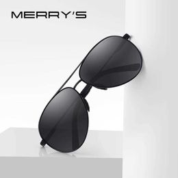 Sunglasses MERRYS DESIGN Men Classic Pilot Polarised Sunglasses Men Driving Shield Night Vision Sun glasses UV400 Protection S8601 YQ240120