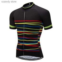 Men's T-Shirts Cycling Shirts Tops NEW 2023 Colour Line Jersey Clothing Breathable Sportswear Free Shipping Customised Fast Quick Dry JerseyH24122